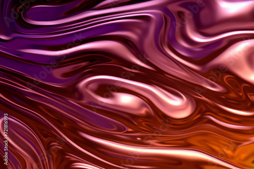 Metallic abstract wave liquid background