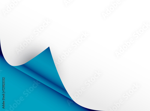 realistic empty paper fold corner mockup design