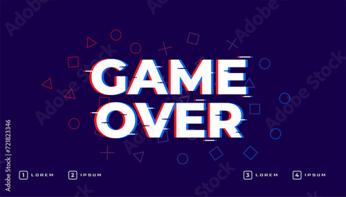 digital esport game over web screen banner design