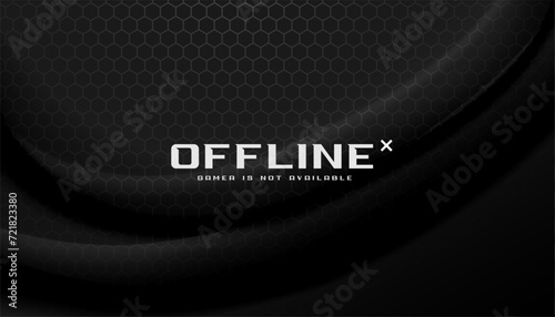 dark black offline gamers twitch banner for social media