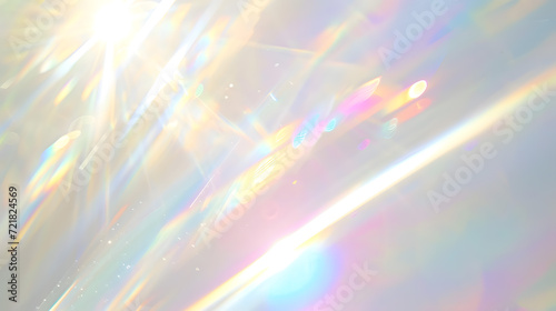 虹色に輝く光のレンズフレアアート背景 photo