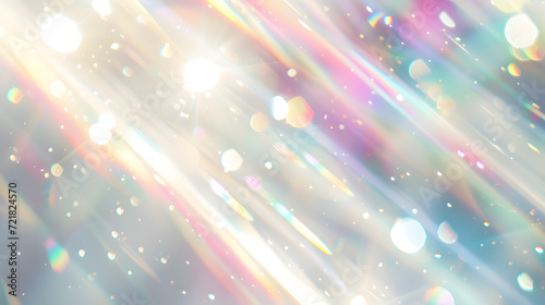 虹色に輝く光のレンズフレアアート背景 photo