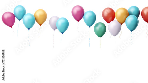 lying balloons isolated on transparent and white background.PNG image.