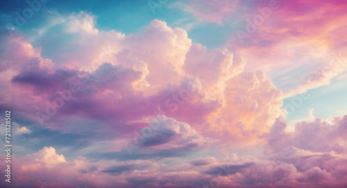 パステルピンクの美しい雲
