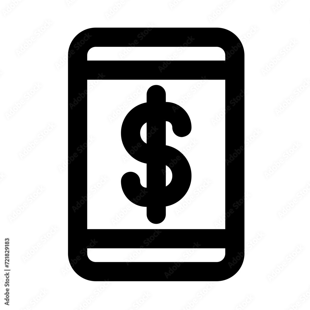 mobile banking icon, application simple line icon mobile banking icon, application simple line icon