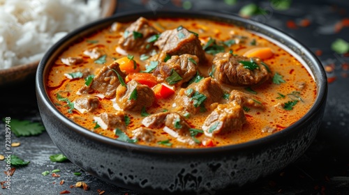 Thai Beef Red Curry - Food Photography Generative AI