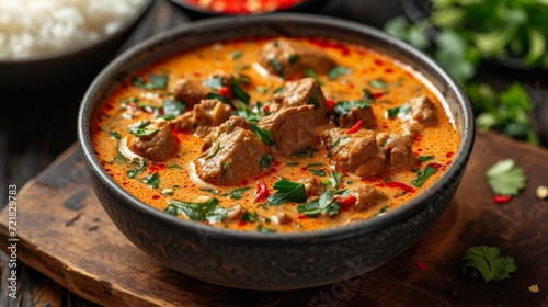 Thai Beef Red Curry - Food Photography Generative AI