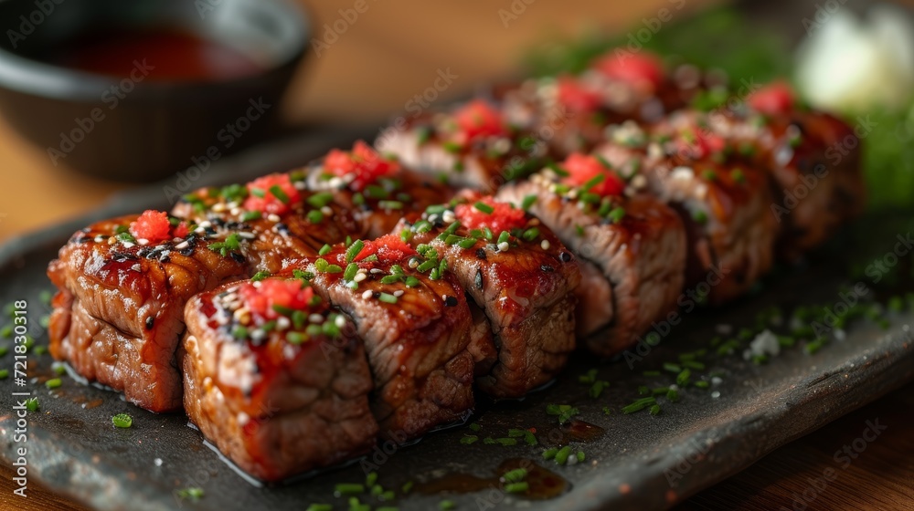 Sushi - Food photography for menu or advertisement Generative AI Sushi - Food photography for menu or advertisement Generative AI