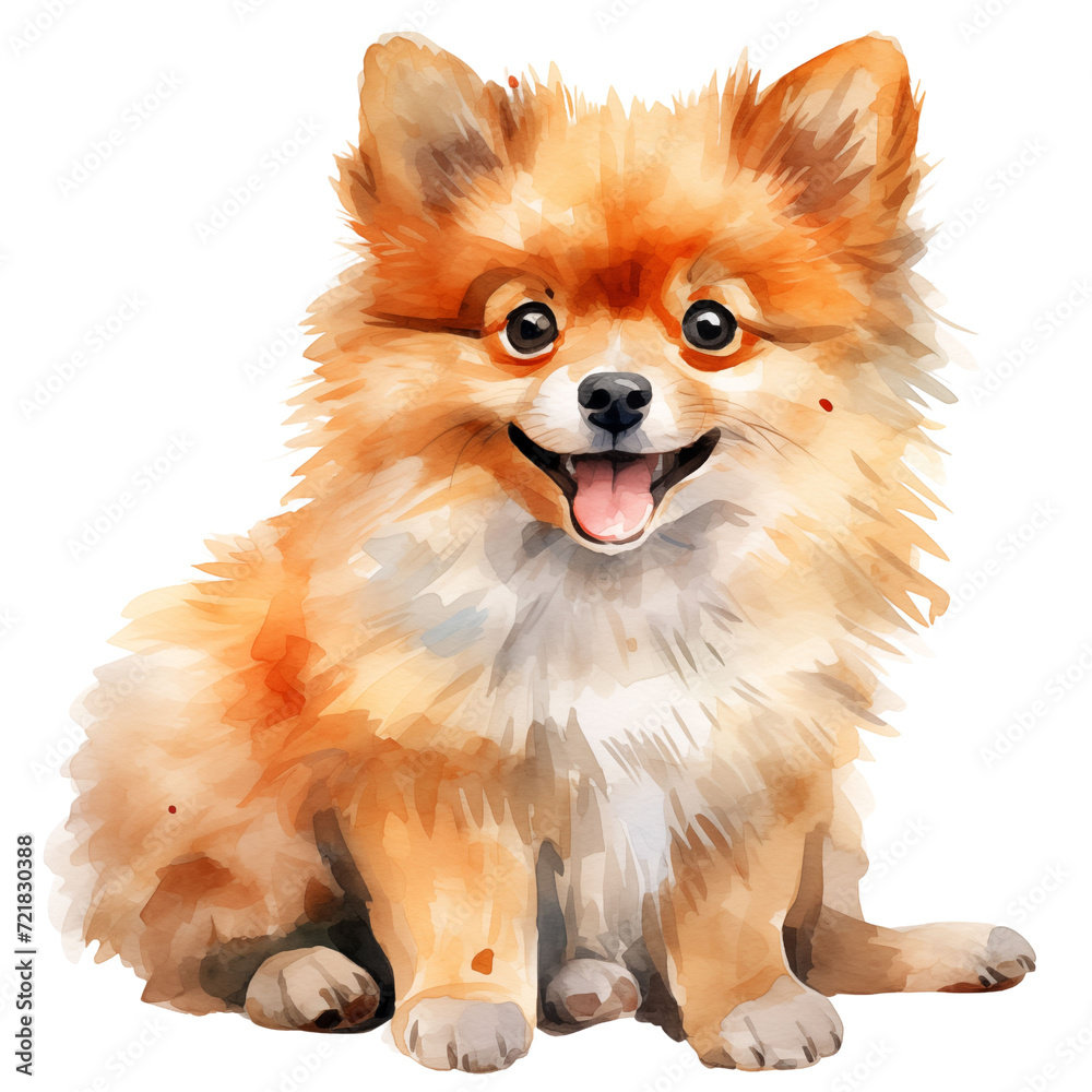 Joyful Pomeranian Puppy with Vivid Expression
