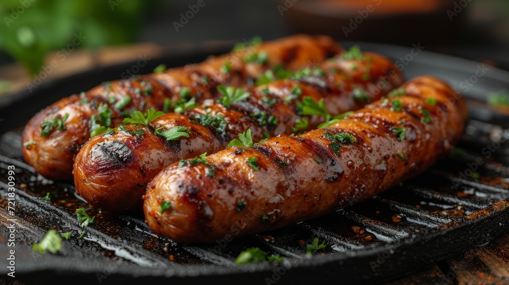 Food - Image of a delicious Bratwurst from Germany Generative AI
