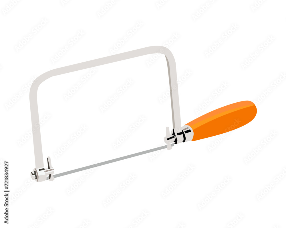 Vector of Coping Saw Heavy Duty Metal Woodworking, Wood Board, Metal Cutting Blade Hacksaw Vector of Coping Saw Heavy Duty Metal Woodworking, Wood Board, Metal Cutting Blade Hacksaw