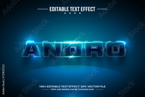 Andro 3D editable text effect template photo