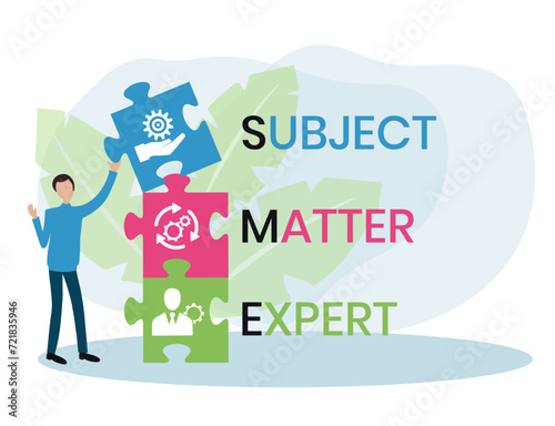 SME - Subject matter expert acronym stock illustration Infographic, Business, Icons