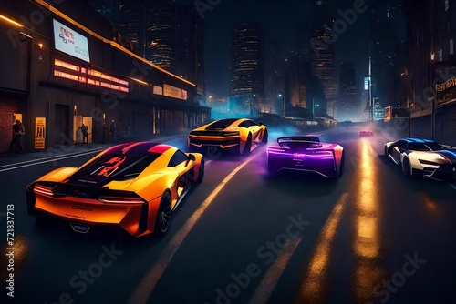 Unleash the thrill of street racing in our AAA video game, where gameplay meets the future.  © MuhammadJunaid