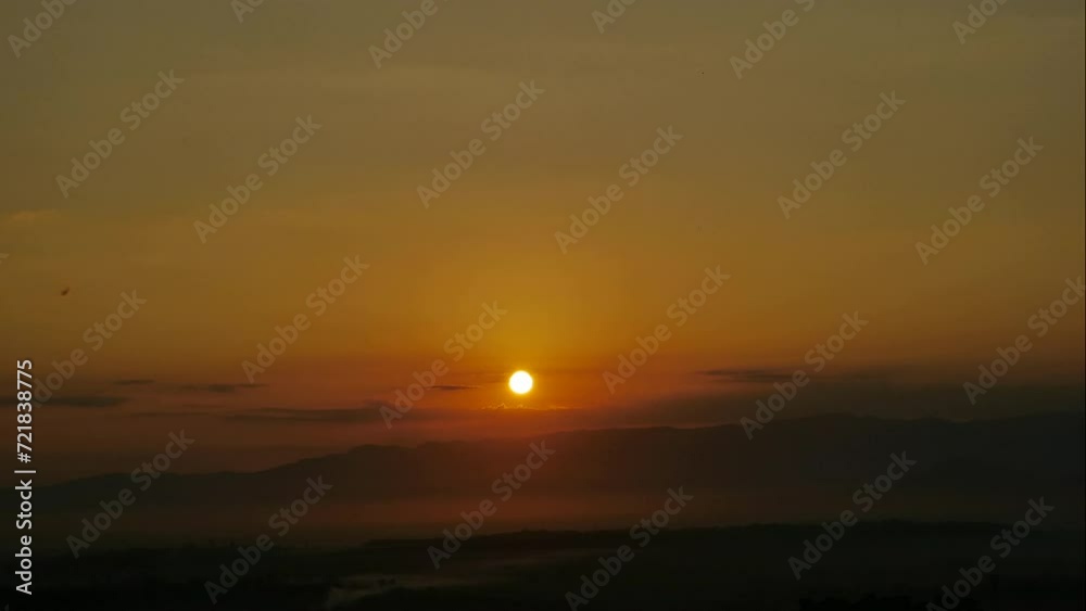 Time-lapse of Clouds and Sun Rising Sky. Travel Beginning, Nature Concept Time-lapse of Clouds and Sun Rising Sky. Travel Beginning, Nature Concept