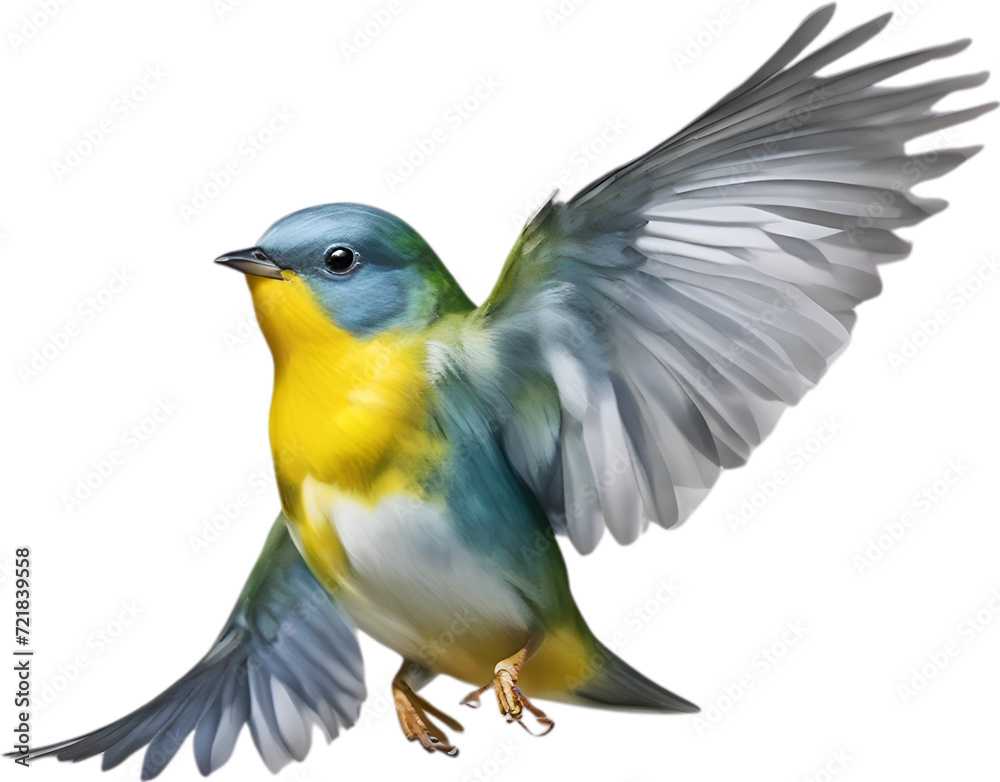 Close-up image of a Tropical parula bird. Close-up image of a Tropical parula bird.