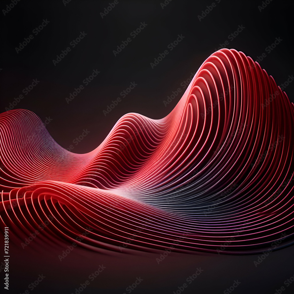 Diversity perspectives energy of fractal realms red burst of wave lines design for light, curve, technology, digital and geometry pattern Diversity perspectives energy of fractal realms red burst of wave lines design for light, curve, technology, digital and geometry pattern