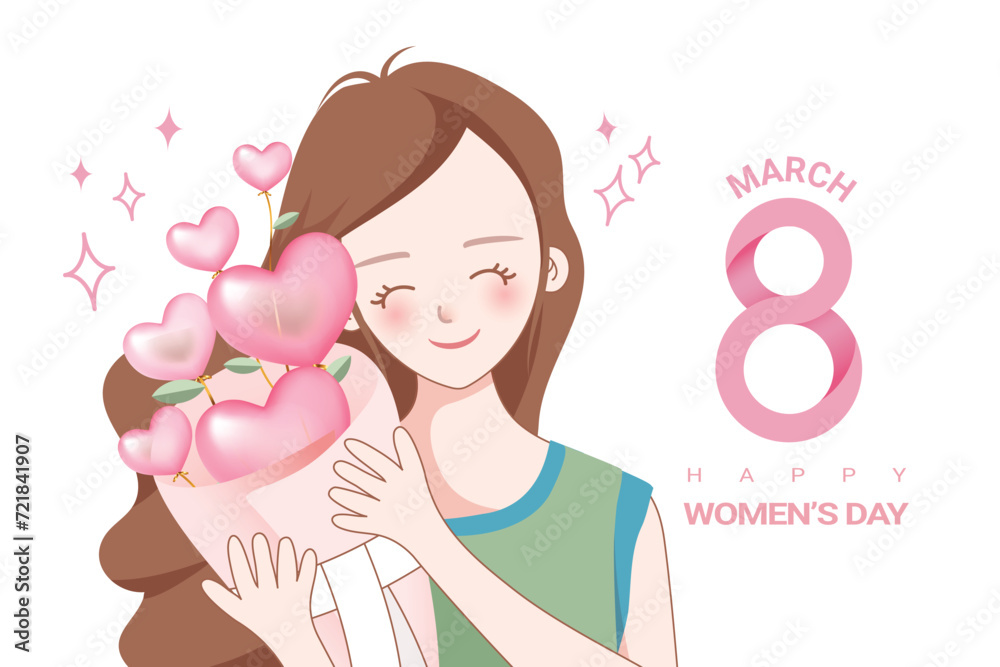 Happy womens day background vector design Happy womens day background vector design