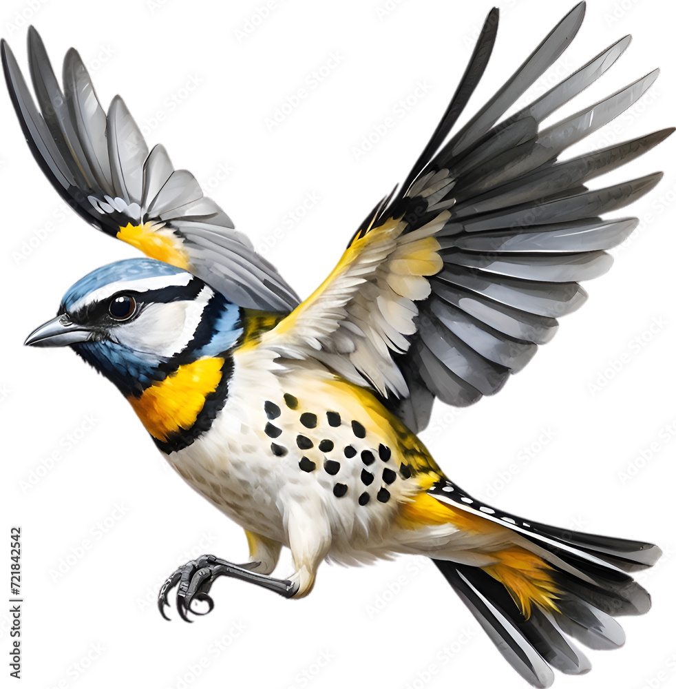 Obraz premium Close-up image of a Spotted pardalote bird. 