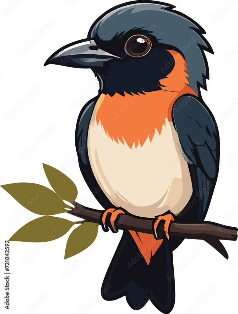Fototapeta premium vector beautiful bird flat design .