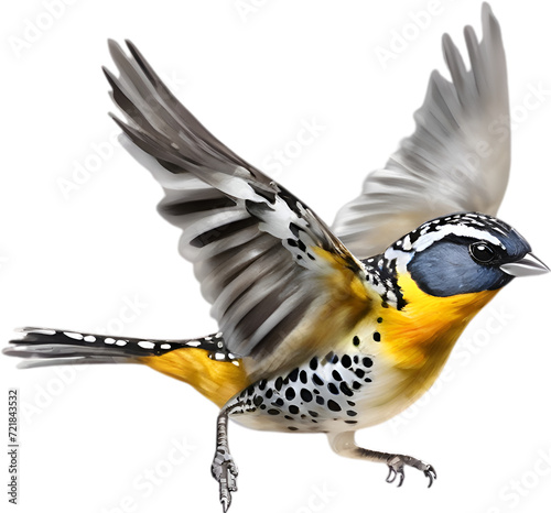 Close-up image of a Spotted pardalote bird.  photo