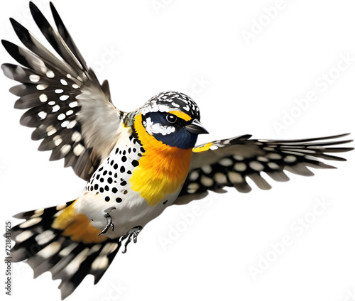 Close-up image of a Spotted pardalote bird. 