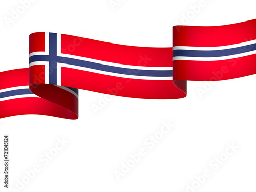 Norway flag element design national independence day banner ribbon png
