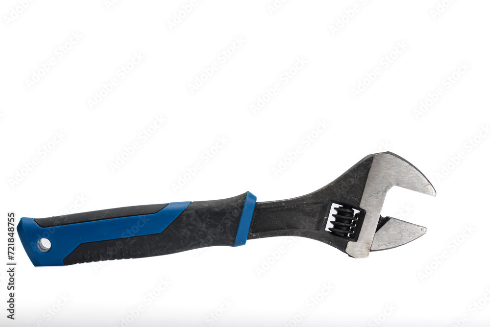 Obraz premium Adjustable wrench on white background