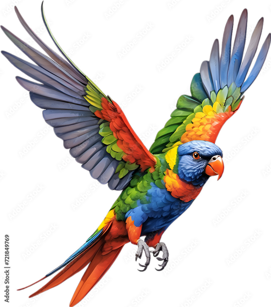 Obraz premium Close-up image of a Rainbow Lorikeet bird. 