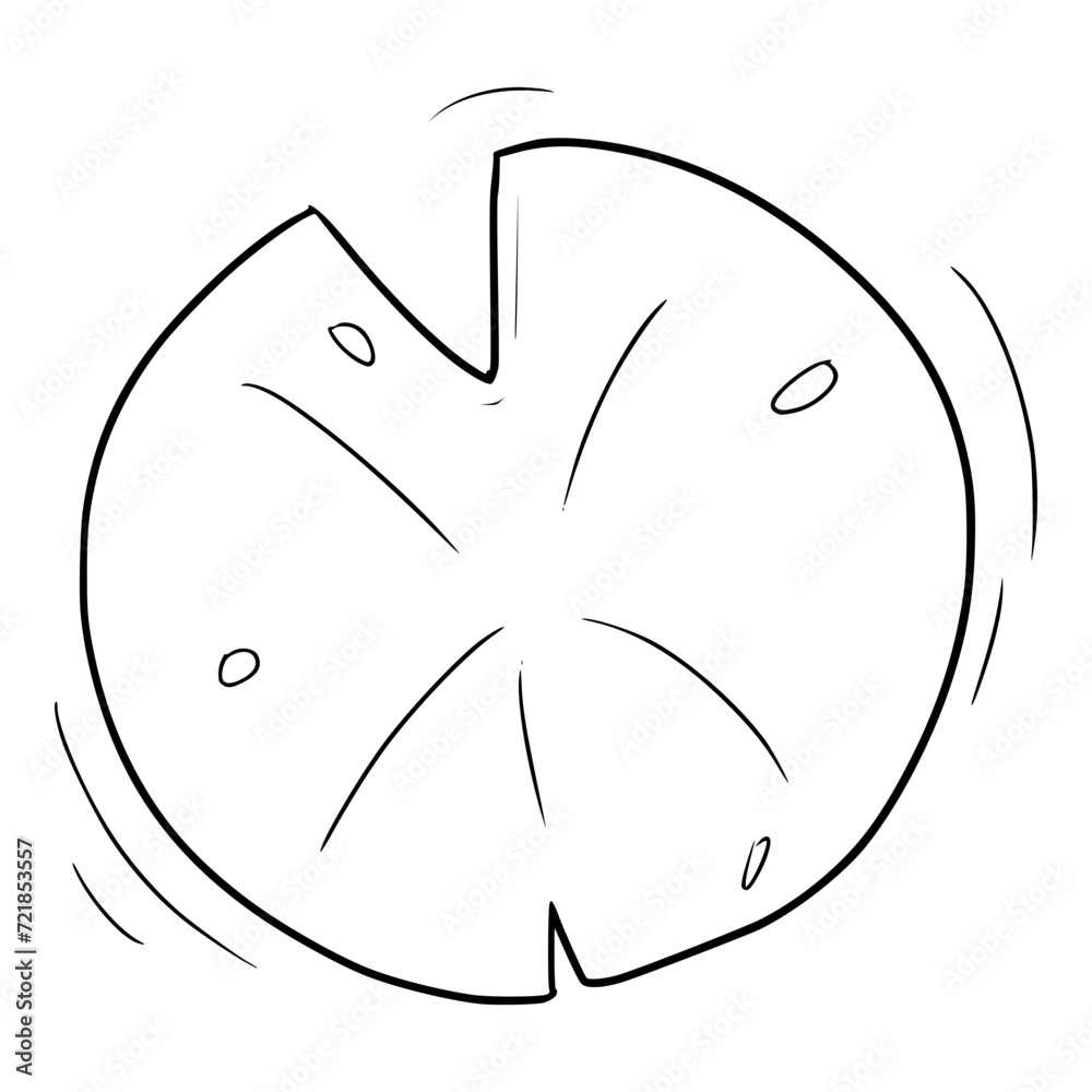 Lilypad illustration outline isolated vector Lilypad illustration outline isolated vector
