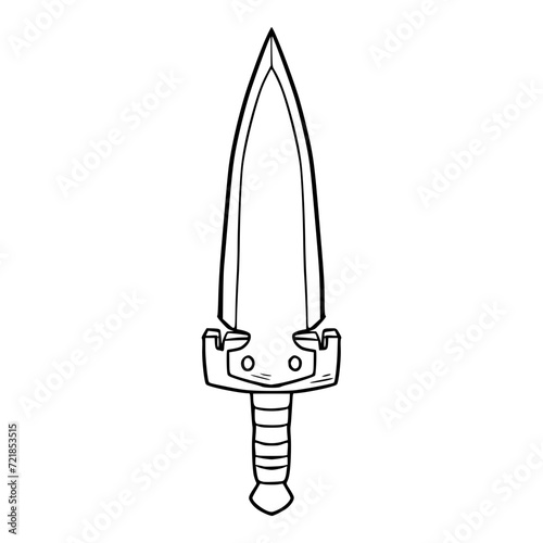 littile dagger illustration outline isolated vector photo