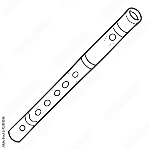 flute illustration outline isolated vector