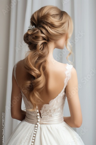 Beautiful bride's hairstyle