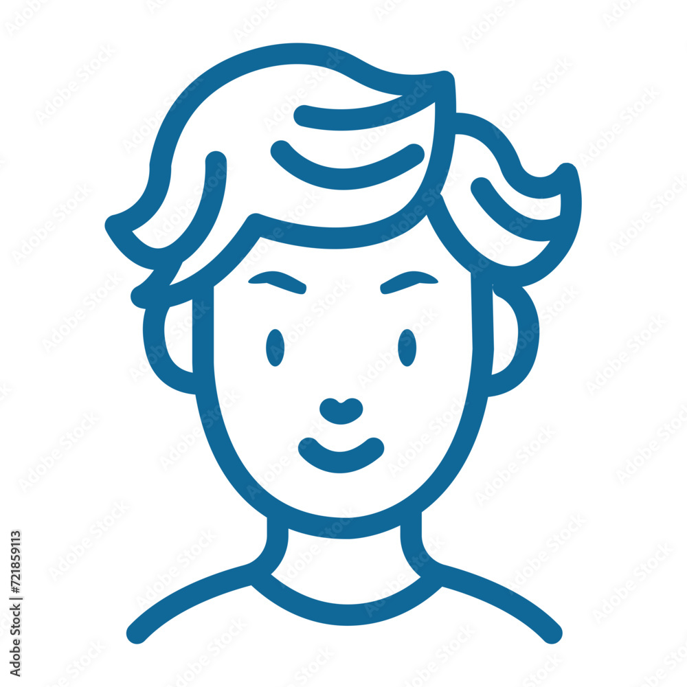 Fototapeta premium people icon. Avatar icon with colored lines