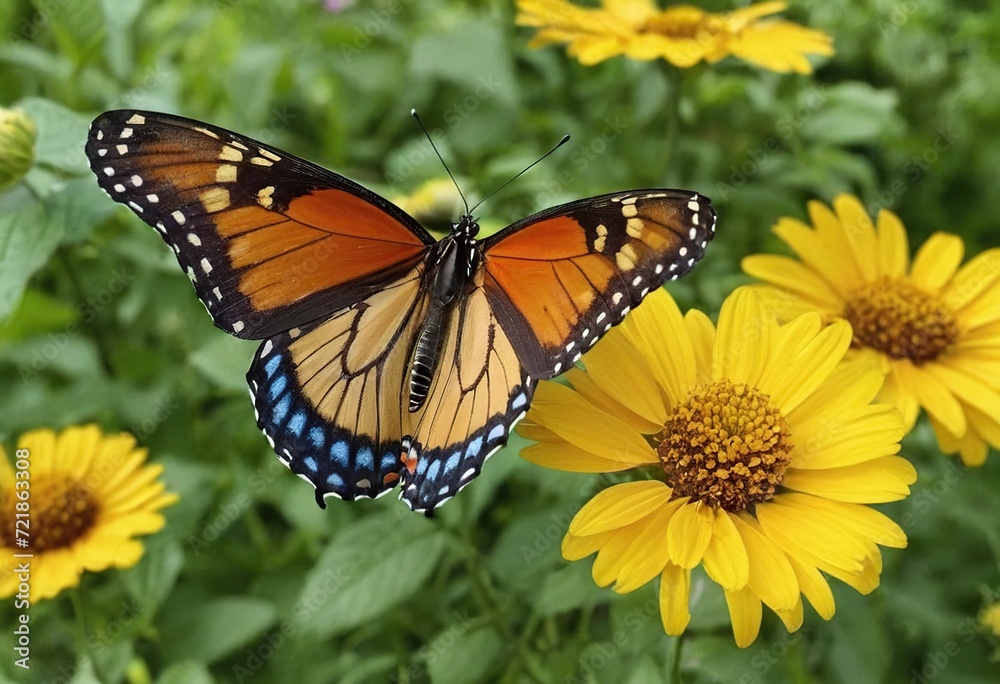 monarch butterfly on flower monarch butterfly on flower