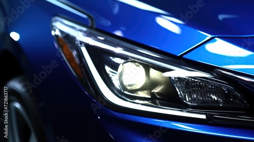 luxury car headlights very close up © Beny