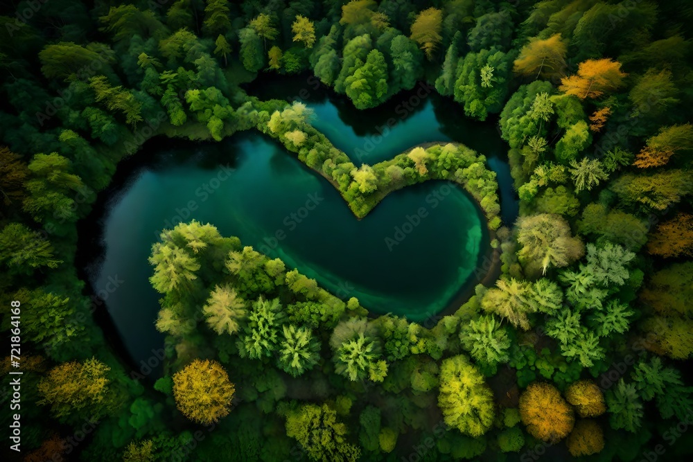 heart of green moss