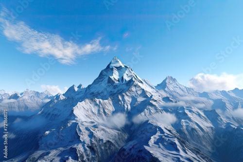 A stunning majestic mountain range Generative AI © Rahit