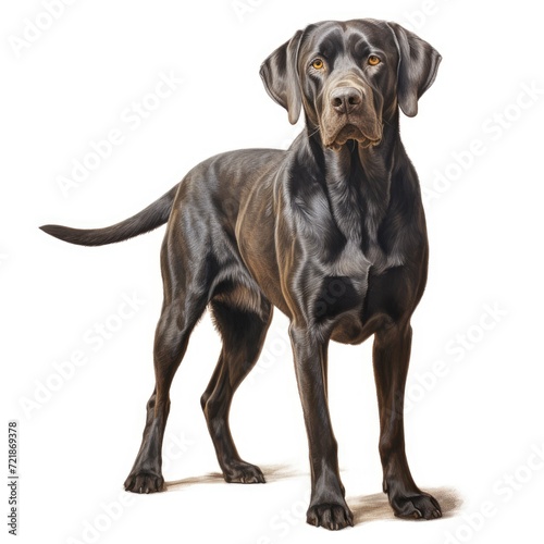 A dog in full view  distinct and vivid against a white backdrop  Ai Generated