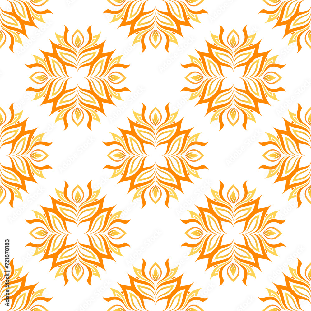 Abstract orange gold seamless luxury background. Flat vector.