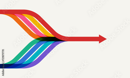 Abstract arrow direction. Technology background