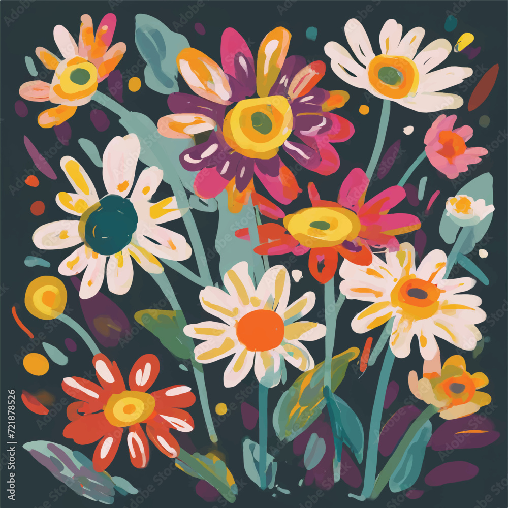 Beautiful and charming abstract allover floral design for textile factory Beautiful and charming abstract allover floral design for textile factory