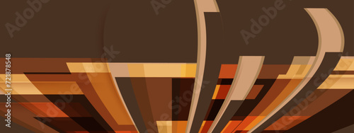 Abstract squares shape on choco brownie background.