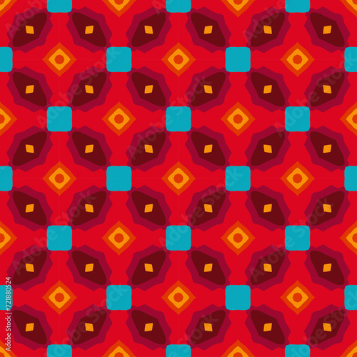 simple abstract flower batik indian block