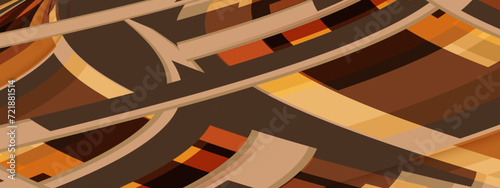 Abstract squares shape on choco brownie background.