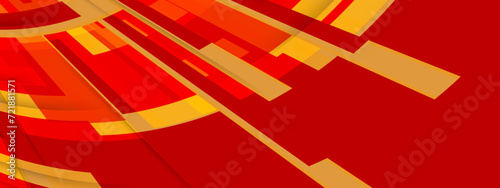Abstract red diagonal rectangles with color gradient. Vector graphic illustration.