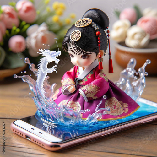 little korean hanbok girl style