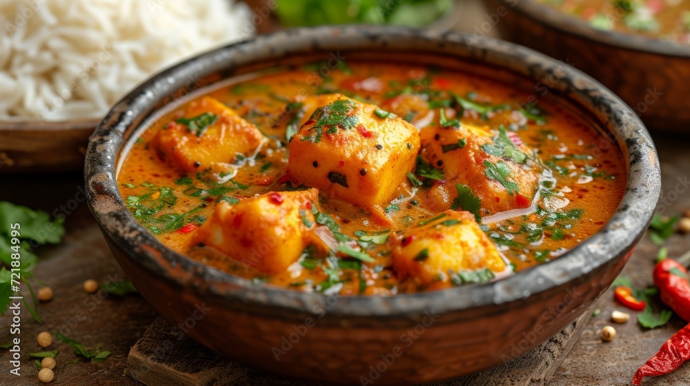 Image of Delicious Fish Curry from India Generative AI Image of Delicious Fish Curry from India Generative AI