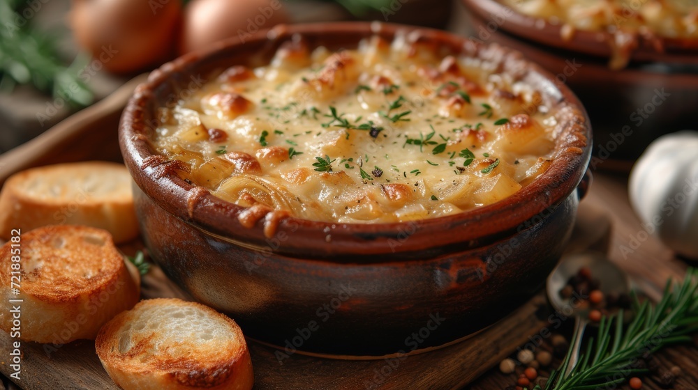 French Onion Soup - Food Photography Generative AI French Onion Soup - Food Photography Generative AI