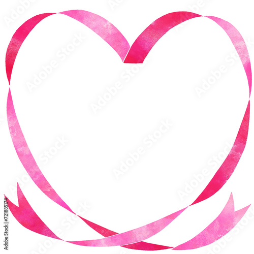 Heart shaped pink ribbon clipart Transparent PNG